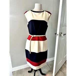 Boston Proper Sleeveless Colorblock Sheath Dress - Size 12